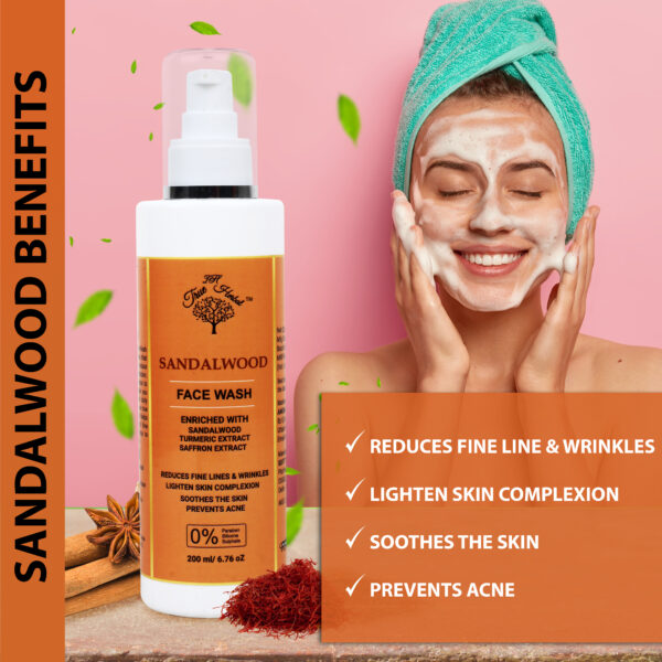 Sandalwood Face Wash 200ml - Image 3