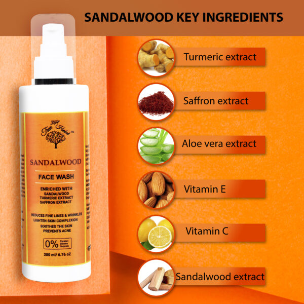 Sandalwood Face Wash 200ml - Image 4